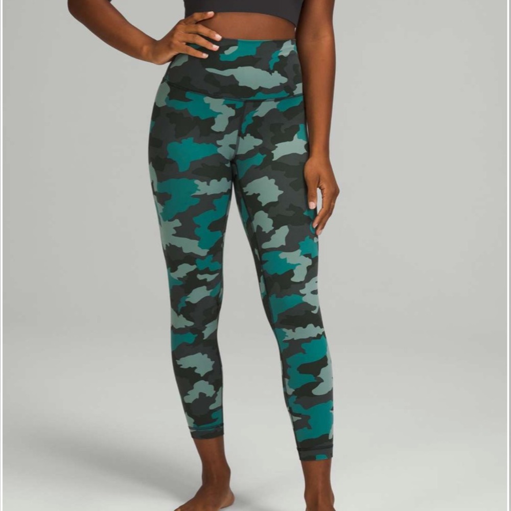 Lululemon Align High-Rise 25" - Heritage 365 Camo Tidewater Teal Multi Size 6